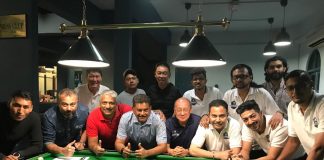 The NPC Outlanders and Team Grandstand after a pool contest at the National Press Club on Nov 13 2025