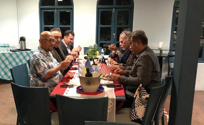 ukraine.embassy.2025 Representatives from the Ukraine Embassy and NPC sitting together over dinner.